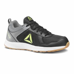 Buty Do Biegania Dziecięce Reebok Almotio 4.0 Czarne/Szare/Głęboka Zielone PL 85FMSVG